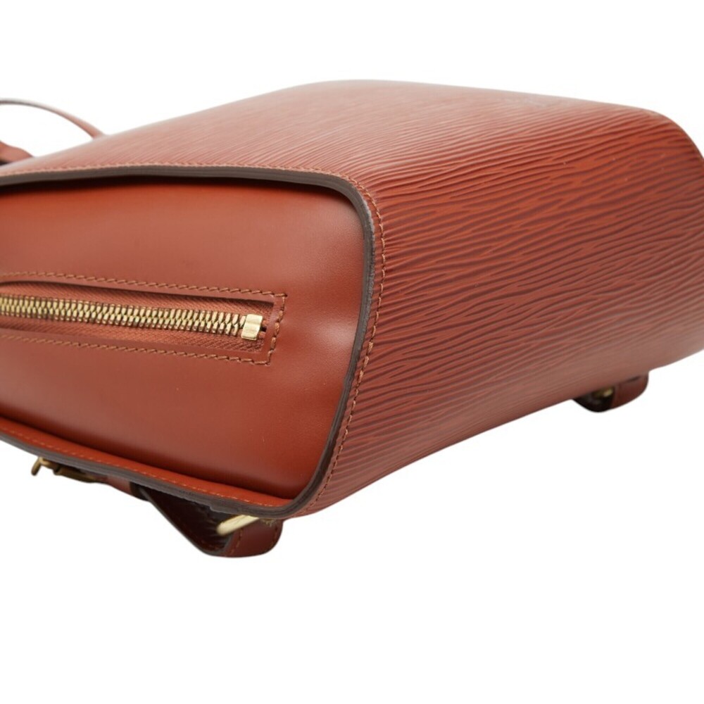 LOUIS VUITTON Authentic Brown Leather Backpack - Picture 5 of 8